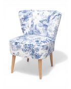 Blauer Sessel Gatsby Jardin De Jouy - 61x67x75 cm