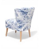 Blauer Sessel Gatsby Jardin De Jouy - 61x67x75 cm