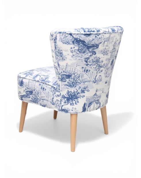 Poltrona blu Gatsby Jardin De Jouy - 61x67x75 cm