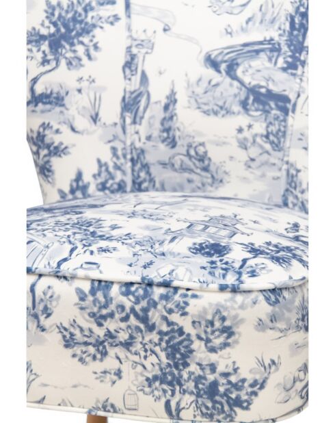 Poltrona blu Gatsby Jardin De Jouy - 61x67x75 cm