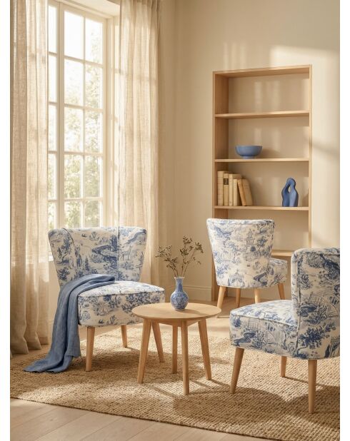 Blauer Sessel Gatsby Jardin De Jouy - 61x67x75 cm