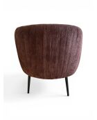 Fauteuil met plisséeffect in beige linnenstof - 77x80x74 cm