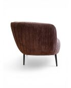 Fauteuil met plisséeffect in beige linnenstof - 77x80x74 cm