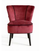 Gatsby roter burgunderroter Sessel - 61x67x75 cm