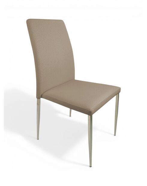 Chaise de table inox taupe - 44x54x94 cm