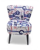Mehrfarbiger Gatsby Mood Sessel - 61x67x75 cm
