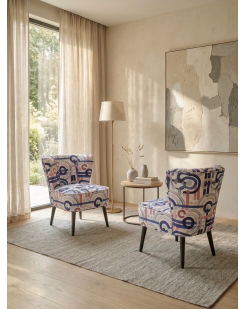 Mehrfarbiger Gatsby Mood Sessel - 61x67x75 cm