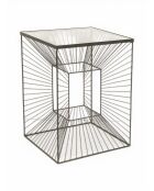 Mesa auxiliar de diseño geométrico negra - 40x40x55 cm