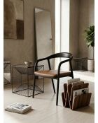 Mesa auxiliar de diseño geométrico negra - 40x40x55 cm