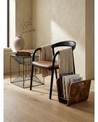 Mesa auxiliar de diseño geométrico negra - 40x40x55 cm