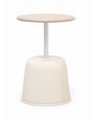 Mesa auxiliar Mushroom blanca - 40x55x40 cm