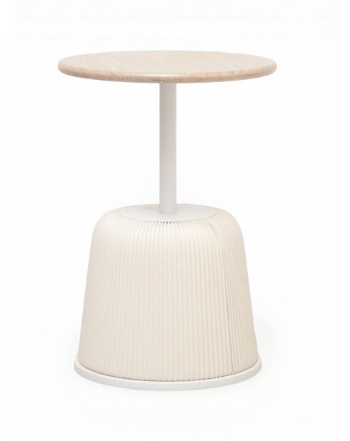 Mesa auxiliar Mushroom blanca - 40x55x40 cm