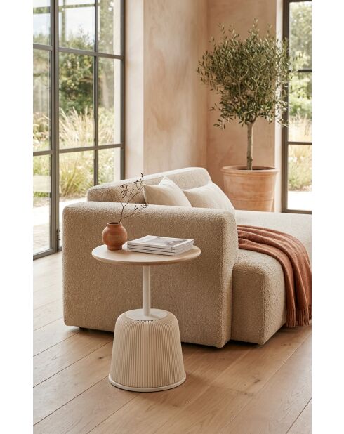 Mesa auxiliar Mushroom blanca - 40x55x40 cm