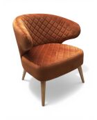 Fauteuil Angèle oranje - 120x60x73 cm