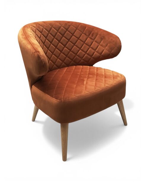 Fauteuil Angèle oranje - 120x60x73 cm