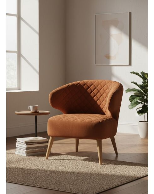 Fauteuil Angèle oranje - 120x60x73 cm