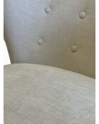 Fauteuil Nid d'Hirondelle tissu crème beige - 78x79x73 cm