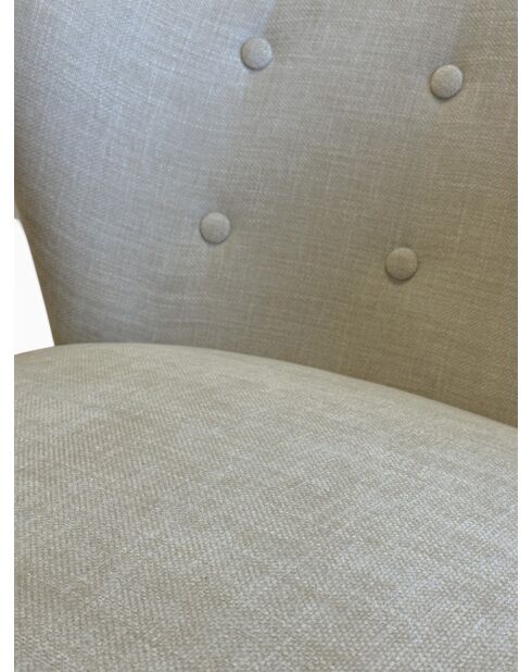Fauteuil Nid d'Hirondelle tissu crème beige - 78x79x73 cm