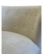 Fauteuil Nid d'Hirondelle tissu crème beige - 78x79x73 cm