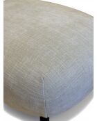 Fauteuil Nid d'Hirondelle tissu crème beige - 78x79x73 cm