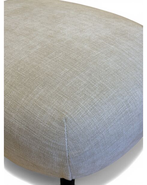Fauteuil Nid d'Hirondelle tissu crème beige - 78x79x73 cm