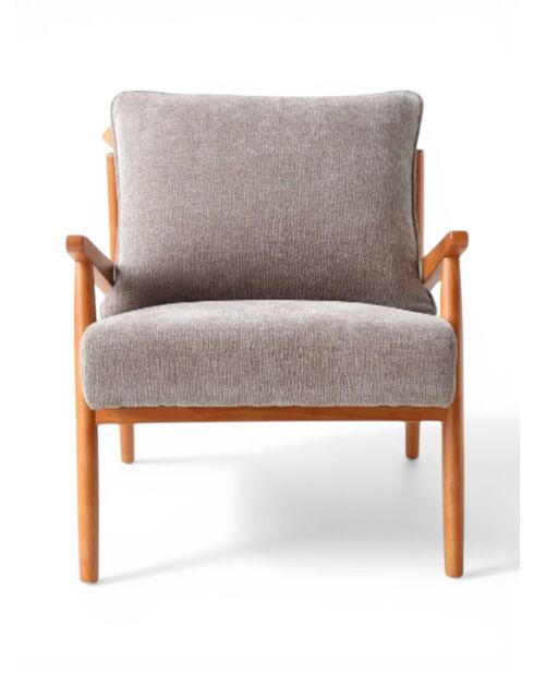 Sillón Mouse de madera gris - 65x77x81 cm