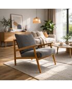 Poltrona in legno grigio Mouse - 65x77x81 cm