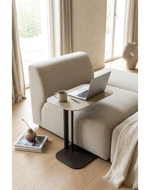 Table d'appoint Line taupe - 59x36x61 cm