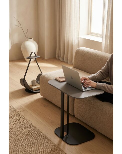 Table d'appoint Line taupe - 59x36x61 cm