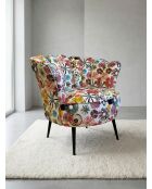 Mehrfarbiger Joie de Fleur Crown Sessel - 88x80x82 cm