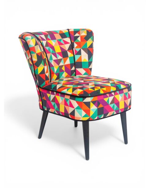Poltrona triangolare multicolore Gatsby Patchwork - 61x67x75 cm