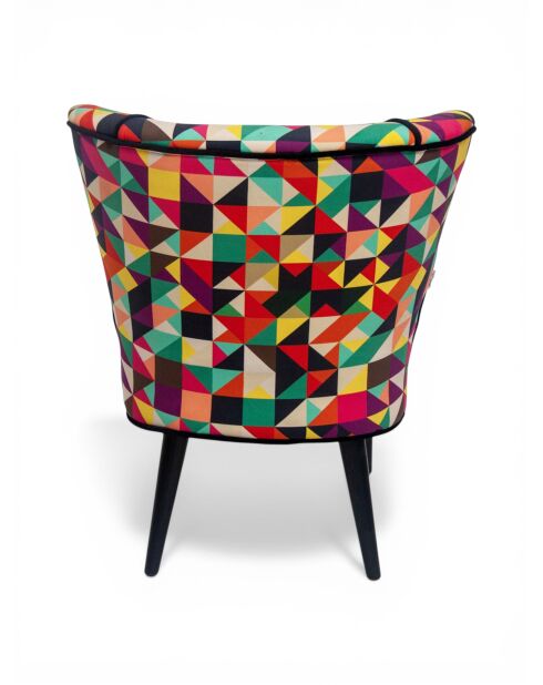 Poltrona triangolare multicolore Gatsby Patchwork - 61x67x75 cm
