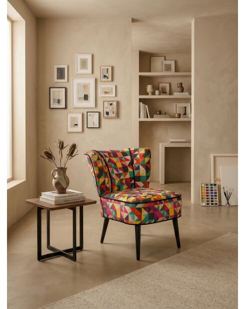 Poltrona triangolare multicolore Gatsby Patchwork - 61x67x75 cm