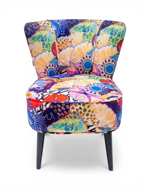 Gatsby Sessel Flowers Kimono mehrfarbig - 61x67x75 cm