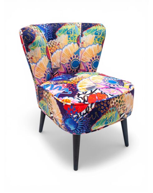 Gatsby Sessel Flowers Kimono mehrfarbig - 61x67x75 cm