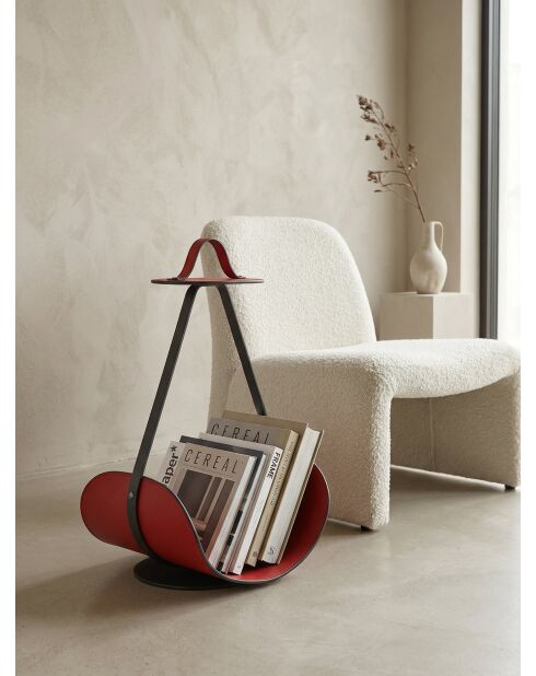 Porte-revues Swing rouge - 58x39x31 cm