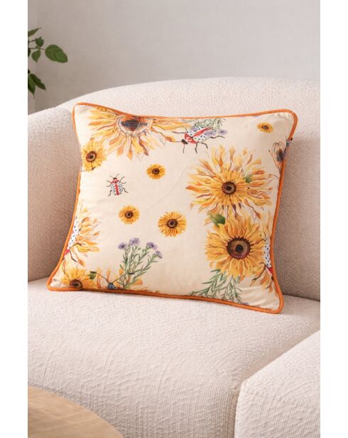 Kussen Language of Ladybugs veelkleurig - 40x40 cm