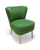 Gatsby Green gestreepte fauteuil - 61x67x75 cm