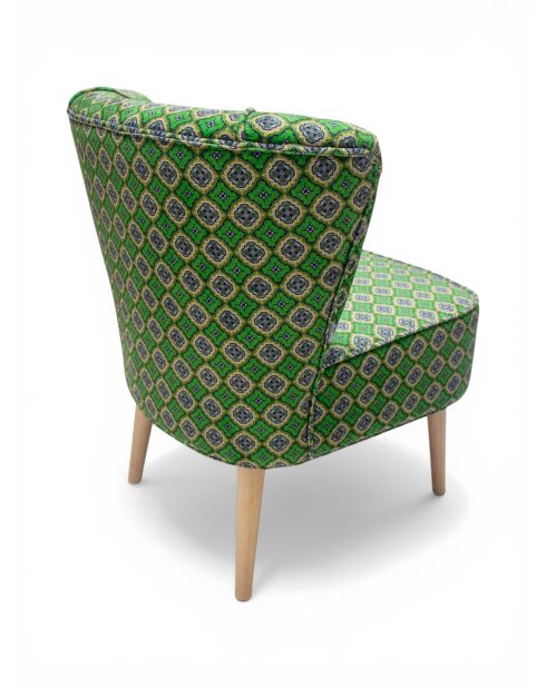 Gatsby Green gestreepte fauteuil - 61x67x75 cm