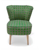 Gatsby Green gestreepte fauteuil - 61x67x75 cm