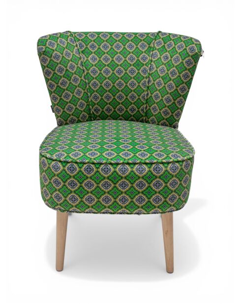 Gatsby Green gestreepte fauteuil - 61x67x75 cm