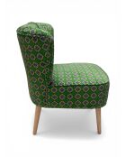 Gatsby Green gestreepte fauteuil - 61x67x75 cm