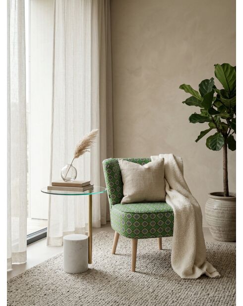 Gatsby Green gestreepte fauteuil - 61x67x75 cm