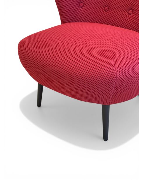 Sessel Swallow's Nest, Netzstoff, 78 x 79 x 73 cm, Himbeerrot