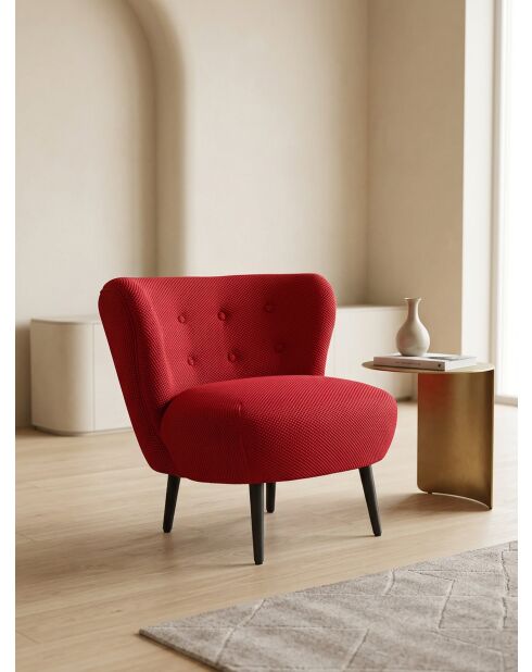 Sessel Swallow's Nest, Netzstoff, 78 x 79 x 73 cm, Himbeerrot