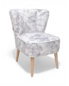 Sillón Gatsby Jardin De Jouy gris - 61x67x75 cm