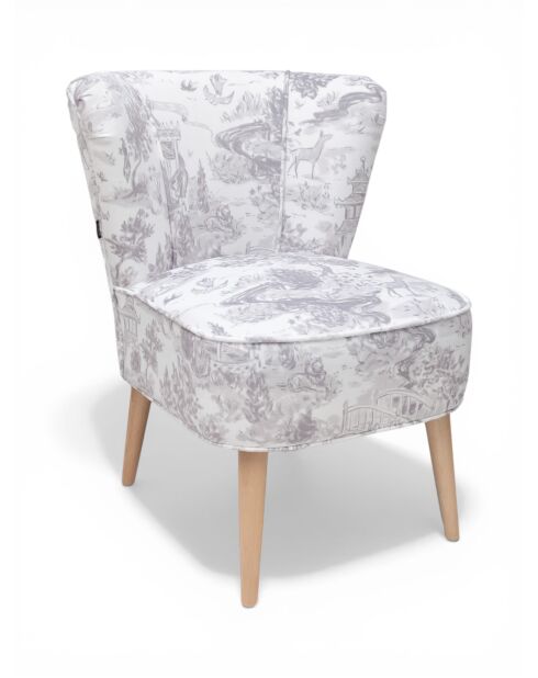 Sillón Gatsby Jardin De Jouy gris - 61x67x75 cm