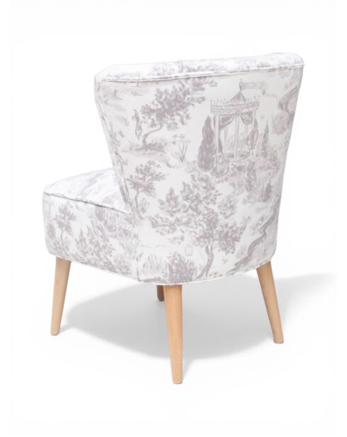 Sillón Gatsby Jardin De Jouy gris - 61x67x75 cm