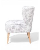 Sillón Gatsby Jardin De Jouy gris - 61x67x75 cm