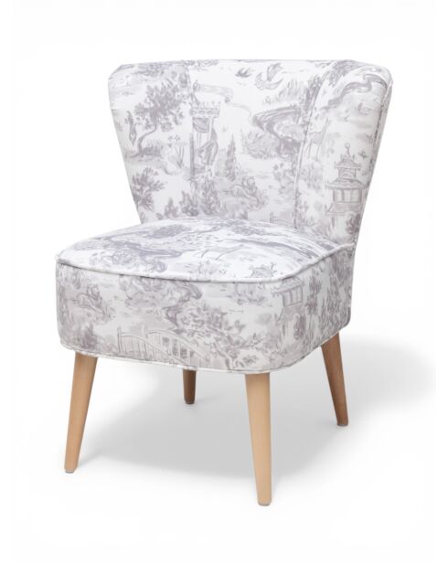 Sillón Gatsby Jardin De Jouy gris - 61x67x75 cm